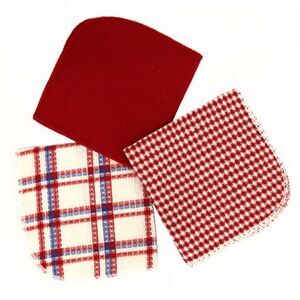 Smart Home Red Plaid Waffle Weave Dish Cloth Set, 16-Piece Set